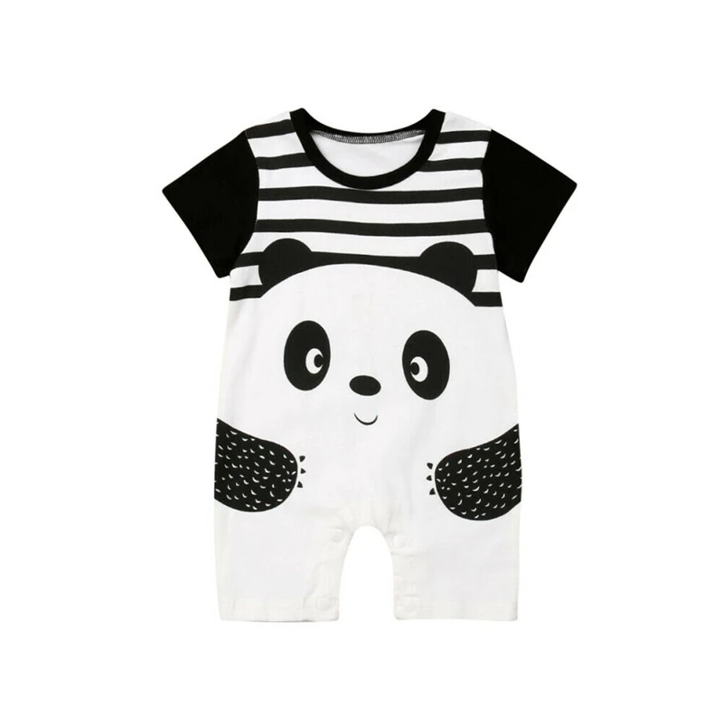 

Free Shipping Toddler Baby Boy Girl Clothes Romper Cute Panda Romper Jumpsuit Kid Summer Clothes Playsuit Casual Outfit 0-3Y New