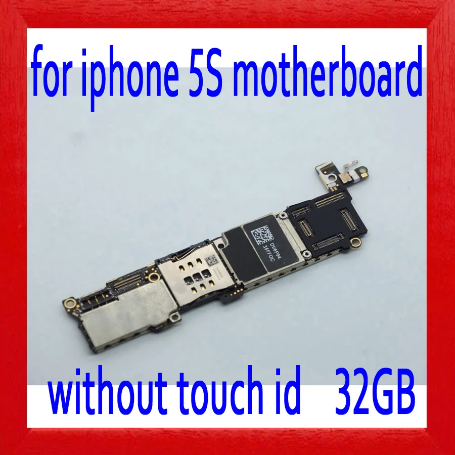

Good quality for iphone 5S Motherboard without Touch ID,32gb Original unlocked for iphone 5S Mainboard with IOS System