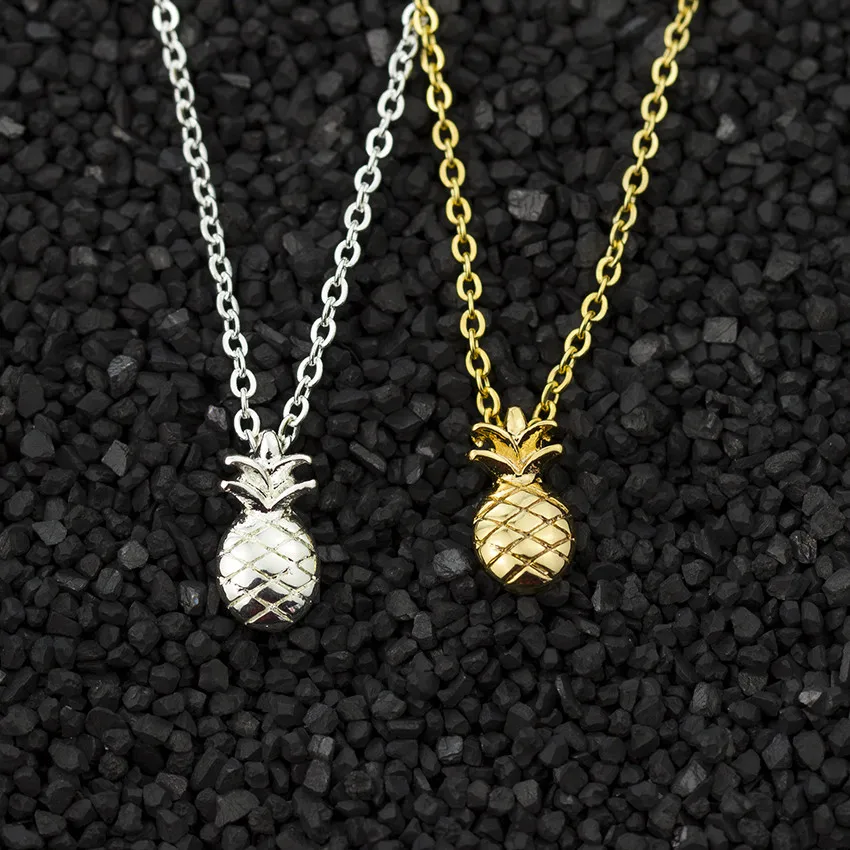 

Minimal Pineapple Necklace Women Charm Boho jewelry Collier Bijoux Femme Stainless Steel Chain Pendants Necklaces 2018 Aloha BFF