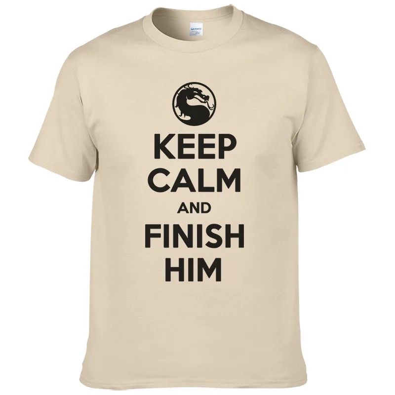 Keep Calm And Finish He mmoral Kombat футболки Ringer мужские MK летние хлопковые топы футболки#078