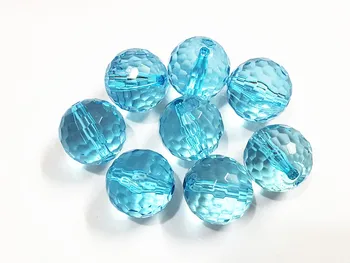 

12mm 480pcs/bag,20mm 105pcs/bag Blue Transparent Acrylic Many Faceted Beads Free Shipment !