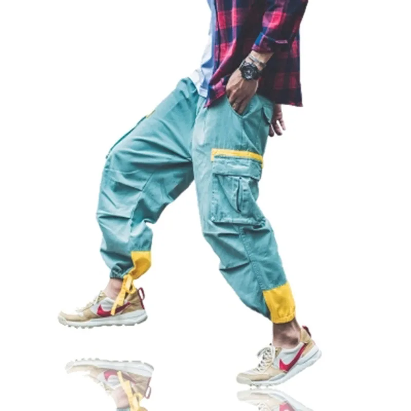

Baggy Cargo Sweatpants Male Hip Hop Vintage Cargo Loose Trousers Man Fashions Street Green Men Pants Harem Streetwear Joggers
