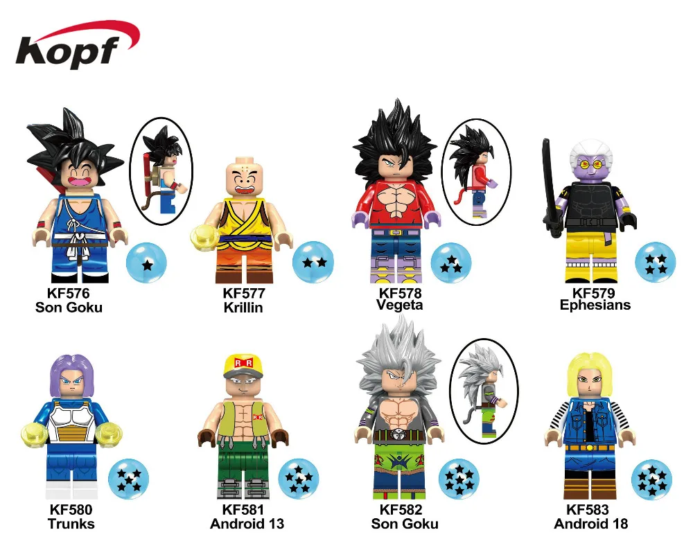

KF6048 Single Sale Building Blocks Dargon Ball Z Figures Ephesians Trunks Android 13 Son Goku Doll Bricks For Children Gift Toys