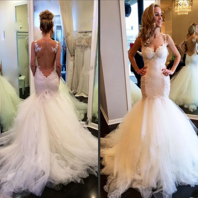 Vintage Lace Mermaid Backless Wedding Dresses Sheer Bolero Vintage Lace Mermaid Backless Wedding Dresses Sheer Bolero Sweetheart Puffy Bridal Dress Gowns 2017 Vestidos De Novia In From