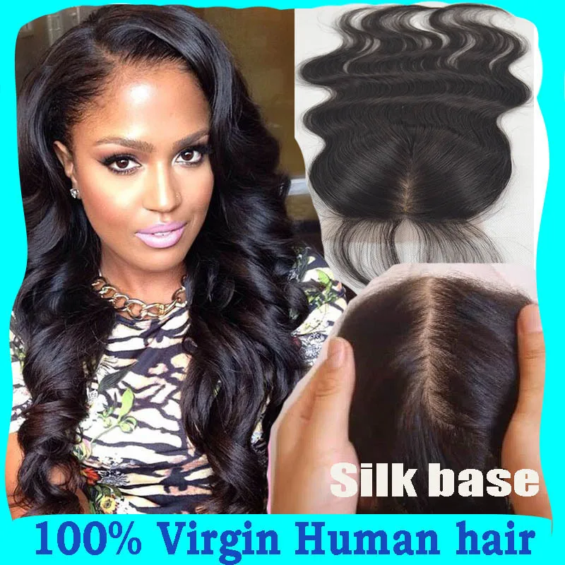 8A Brazilian Body Wave Cheap Silk Base Closure, wig Silk Top Closure