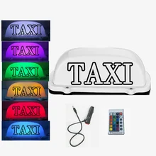 7 Colors Change RGB Taxi Top Light car LED Roof Sign Taxi light 12V with Magnetic Base 3M Cigarette lighter plug line waterproof taxi cab top lamp magnetic car vehicle indicator lights with cord and plug waterproof taxi top light