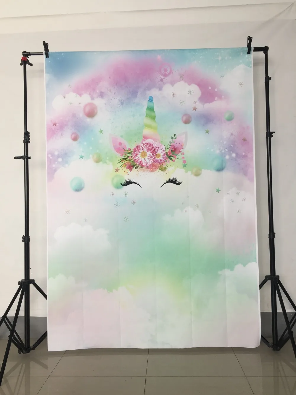 Photography backdrop Unicorn Party Rainbow Star Decor Birthday baby shower Photo Background Custom Backdrop photo Studio|Фон для