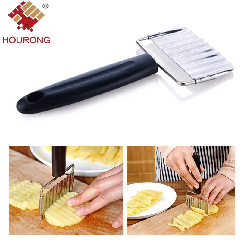 

Stainless Steel Potato Wavy French Fries Cutters Potatoes Chips Knife Vegetable Fruit Carrot Slicer Kitchen Tools Accessories