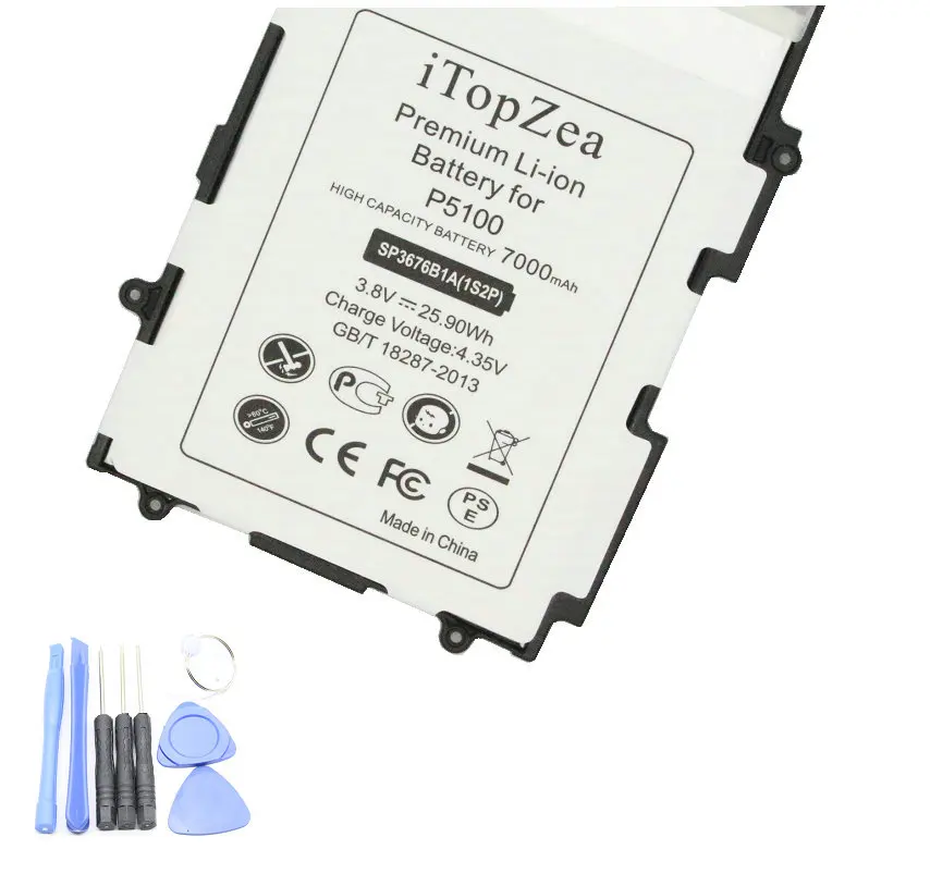ITopZea 1x7000 мАч SP3676B1A(1S2P) Сменный аккумулятор для Samsung Galaxy Tablet Tab 2 Note 8. 0 P5100 P5110 P7500 P7510