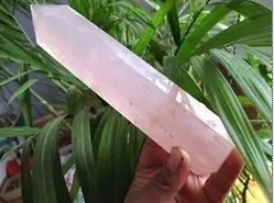 

68054+++Mystical long natural rose quartz crystal point healing
