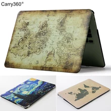 Carry360 масло изображение карты сумка для ноутбука чехол для Macbook Air 13 Pro retina 12 13,3 15 Touch Bar для Apple Mac book A1989/A1932