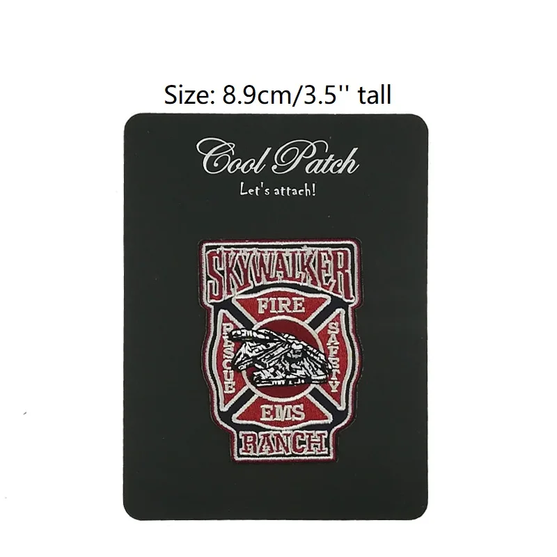 

3.5" Skywalker Ranch Fire Dept. STAR WARS TV Movie Applique Embroideried Uniform Costume Cosplay Embroidered iron on patch
