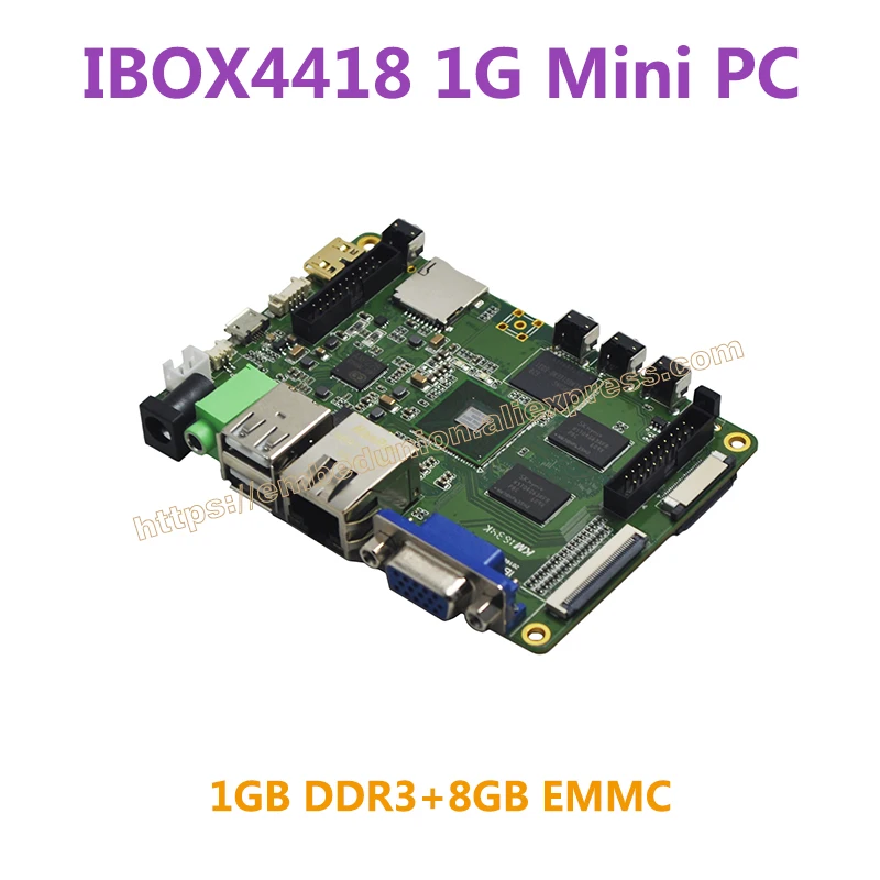 Ibox4418 Мини ПК S5P4418 ARM Cortex-A9 четырехъядерный 1 ГБ DDR3 8 ГБ EMMC демонстрационная плата мини ПК