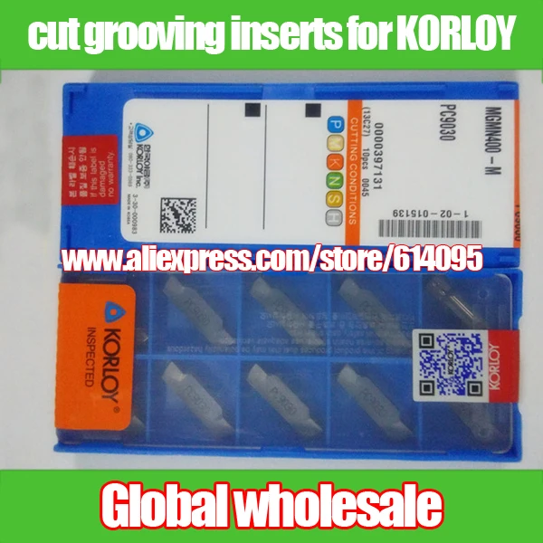 10pcs  KORLOY  MGMN400M PC9030 MGMN400-M PC9030 For stainless steel 