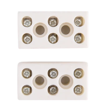 

2 Pcs 425 Degrees 10A-3P Bit Ceramic Post Terminal Blocks Celsius10A 250V Electrical Equipment Connectors Terminals