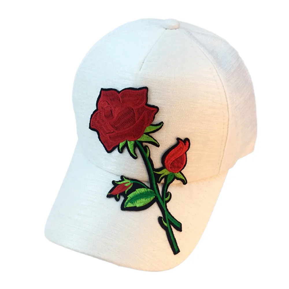 Beautiful cheap Unisex Applique Floral Baseball Cap Unisex Snapback Hip