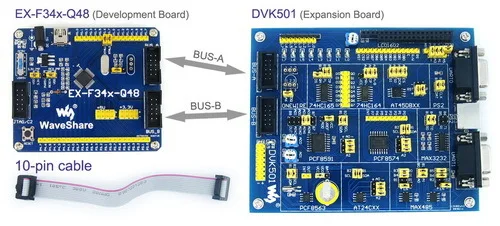 

EX-F34x-Q48 Premium # C8051F340 8051 Evaluation C8051F Development Board Kit + DVK501 System Tools