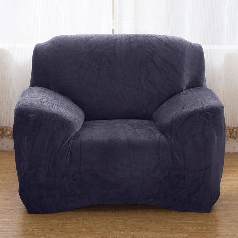 Плюшевые тканевые чехлы для диванов, универсальные чехлы для диванов, чехлы для диванов, машинное моющееся сиденье, чехлы для домашних животных, для дома, гостиной - Цвет: Dark Purple