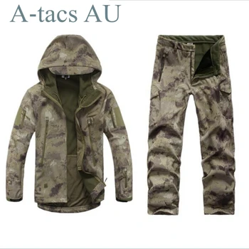 

Shark Skin Camouflage Outdoors Military Jacket Men Waterproof Tactical Softshell Sports Hoodies Army Hunting Outdoor Jackets