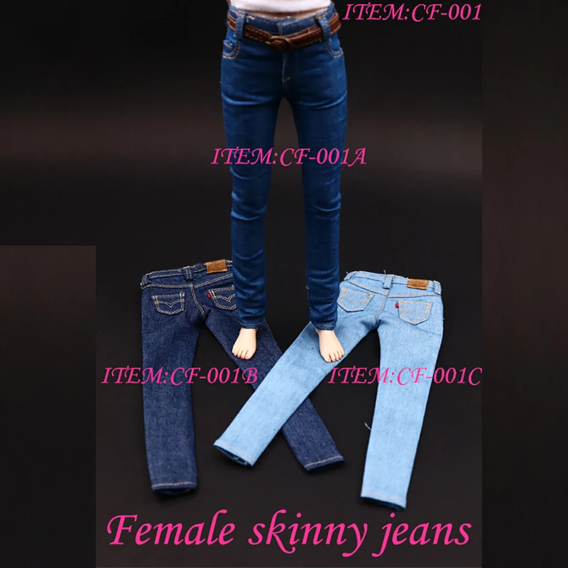 1/6 Scale Women's Clothes Annex Female skinny Jeans Tight CF001 A/B/C for 12 Inch PH Doll Jiaoudol BodyAction Figure Accessories-2