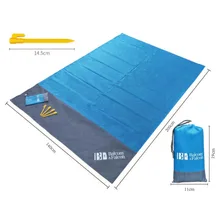 Водонепроницаемый пляжное одеяло Открытый портативный коврик для пикника Кемпинг наземные коврики складной матрас Открытый трава одеяло