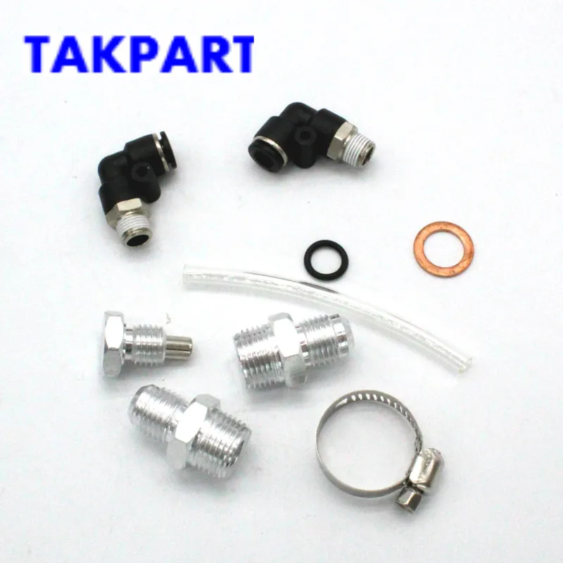 TAKPART 0.5L Oil Catch Tank Can Reservoir Breather 500ml Filter Alloy Car Racing Engine