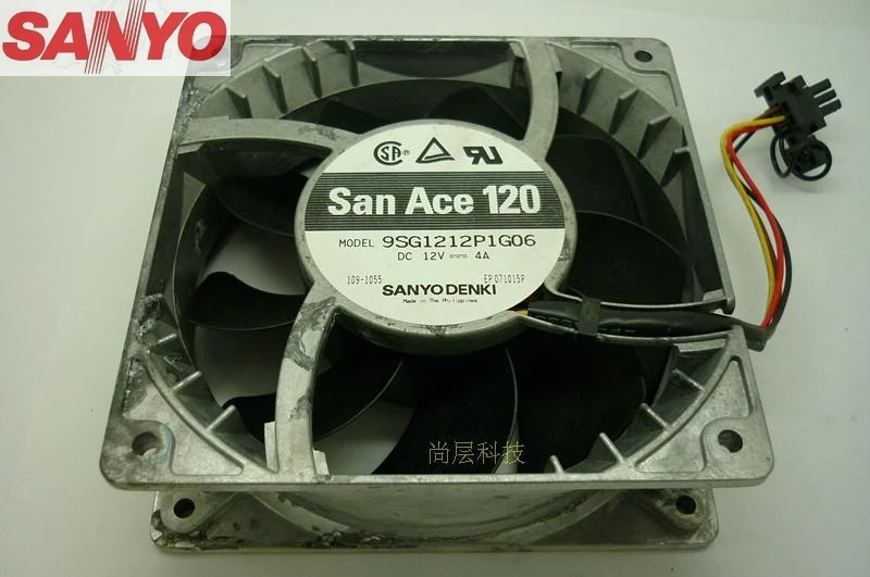 Для Sanyo 12V 4A 9SG1212P1G06 ЦП кулер радиатор осевой охлаждающий вентилятор 12038 120x120x38 мм 12