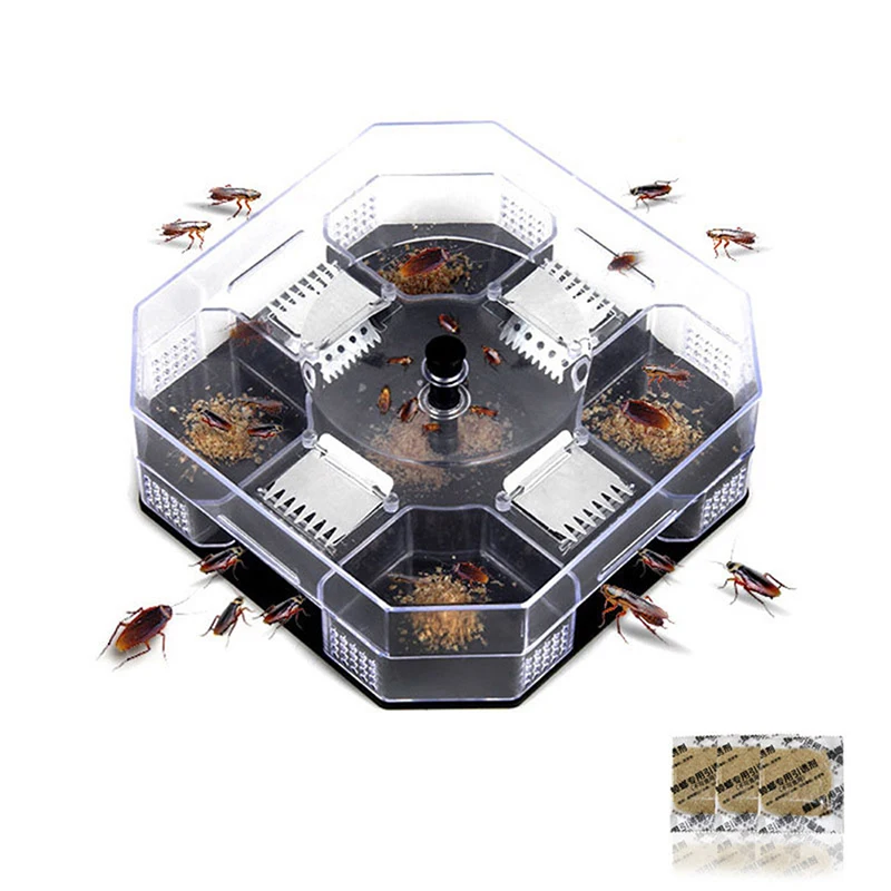 Бытовая эффективная коробка для ловушек тараканов, многоразовая ловушка для тараканов, ловушка для ловушек тараканов, ловушка для наживки, пестициды для кухни
