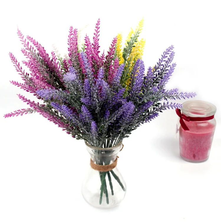 FENGRISE 25 Heads Lavender Flowers Plastic Artificial Silk Lavender Flowers Wedding Decoration Birthday Party Garden Home Decor свадебный декор свадебные украшения свадьба украшения декор цветы искуственные