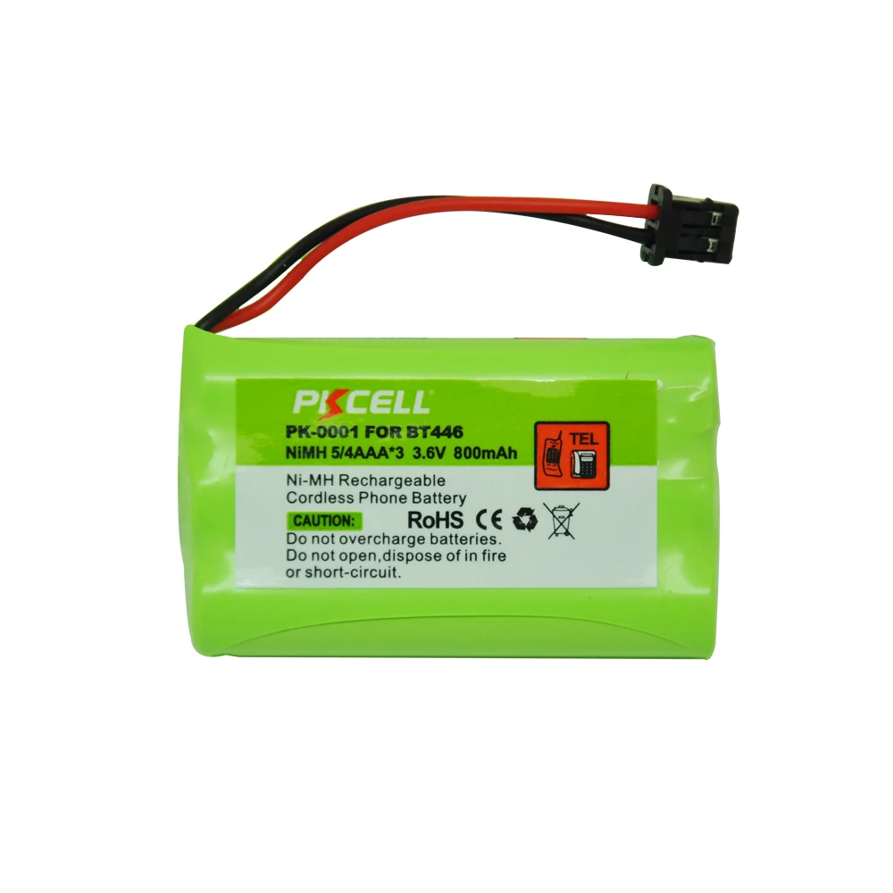 1Pcs*PKCELL 3.6V 800MAH NI MH Home Cordless Phone Battery for Uniden BT