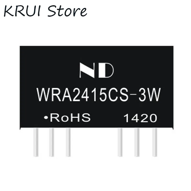 

dc-dc converter module 24v to dual 15v 3W 2:1 wide voltage isolated power supply WRA2415CS-3W