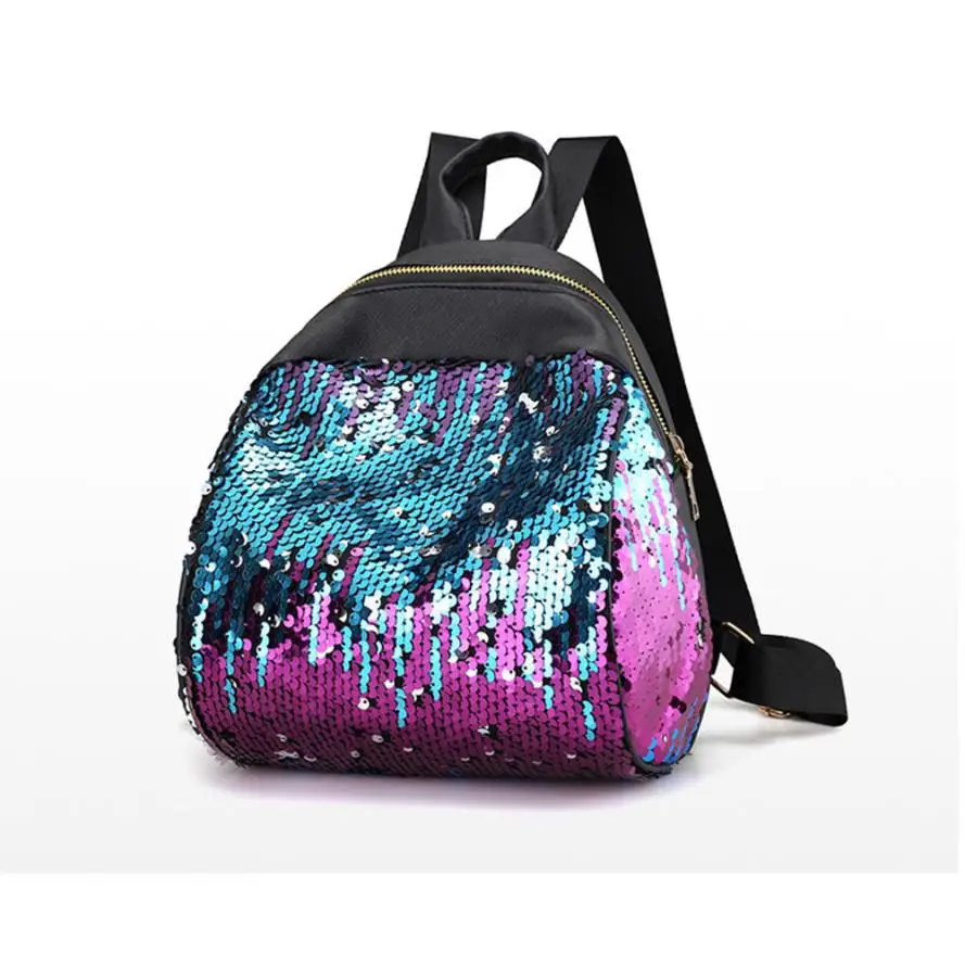 

Women Girl Backpack Sequin Backpack Travel Rucksack Shoulder Shiny Sequins School Bags Sac A Dos Femme Rugzak #YL5