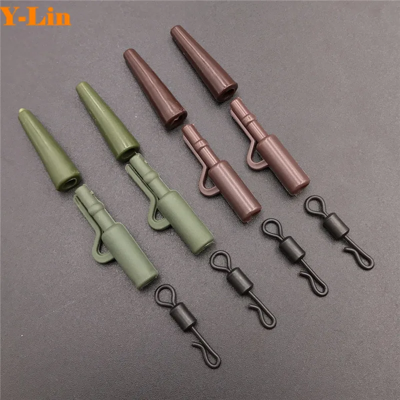 60 шт. зажимы для рыбалки на карпа с резиновой трубкой|terminal tackle|change swivelquick change swivel |