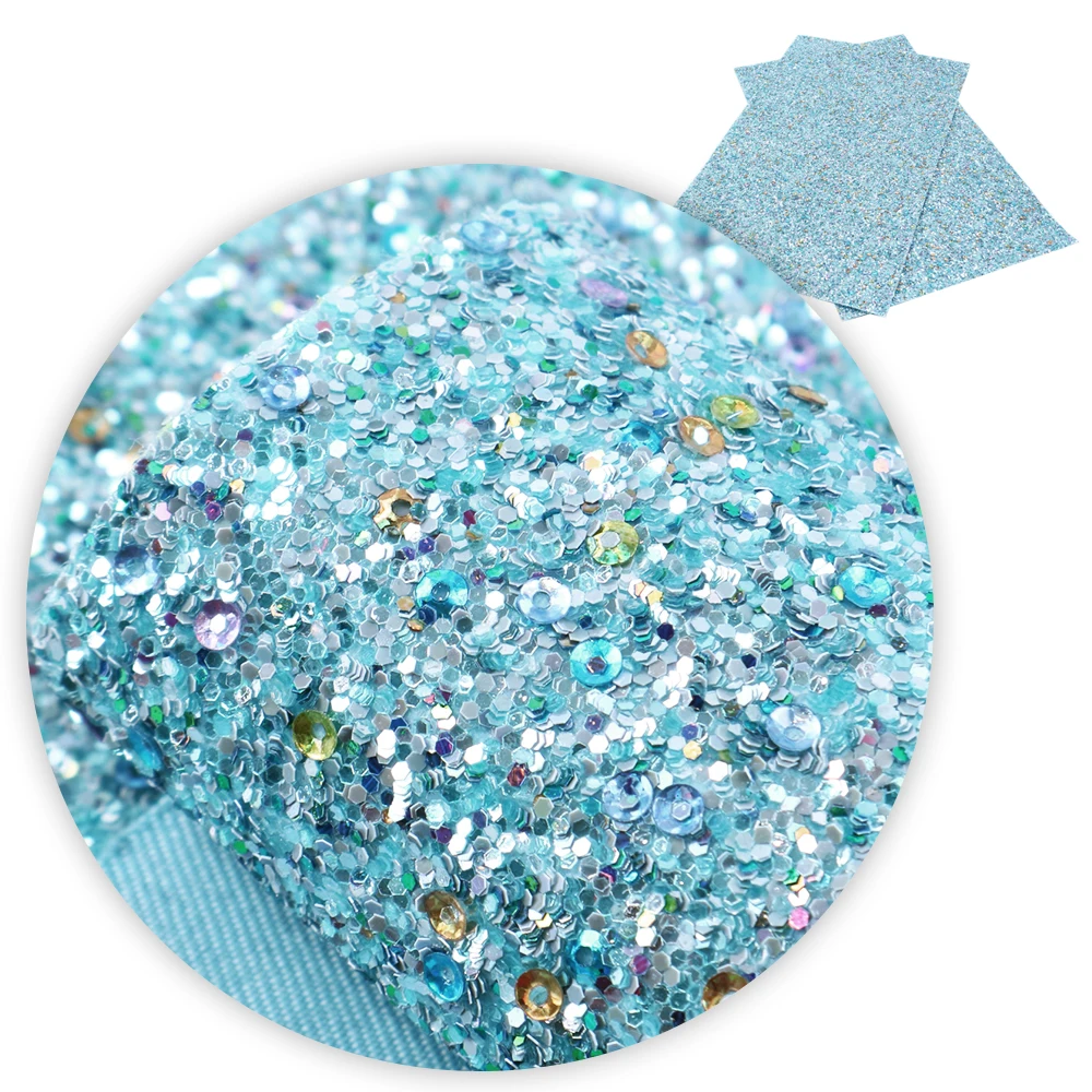 

David accessories 30*140cm Glitter Sequins Candy Color Synthetic Leather Patchwork For Hair Bow Handbags Handmade DIY,1Yc6684