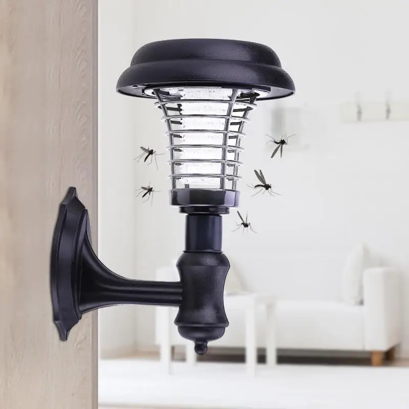 Solar Mosquito Killer Lamp UV Bug Zapper Light LED Garden Mosquito
