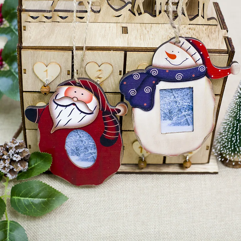 

Santa Claus Deer New Year Natural Wood Christmas Tree Ornaments Pendant Hanging Gifts Xmas Decor Home Party Decorations 62402