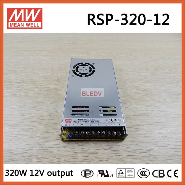 Бренд MEAN WELL представляет RSP-320-12 320 W 26.7A 12 V средняя мощность питания с PFC Функция