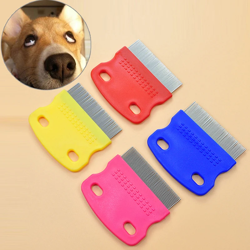 

Toothed Pet Dog Cat Flea Comb Eggs Debris Removal Tool Steel Brush Grooming Combs for Dog Cat Kitten Hair Trimmer Brushes
