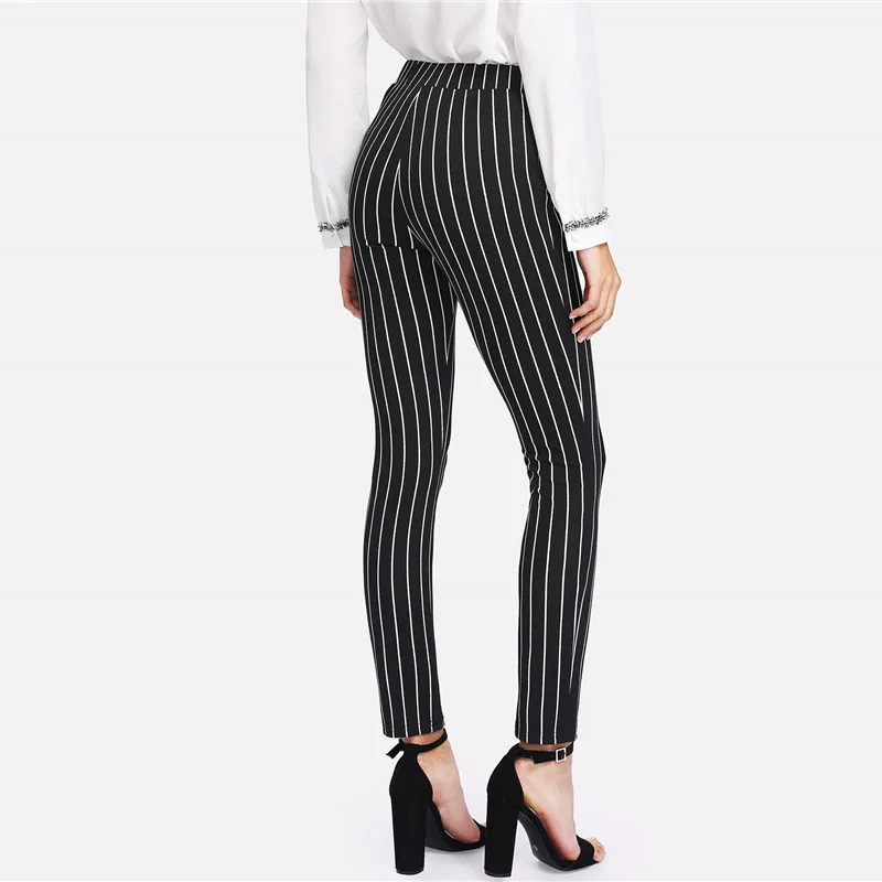 Vertical Striped Skinny Pants Women NA01 – iawear