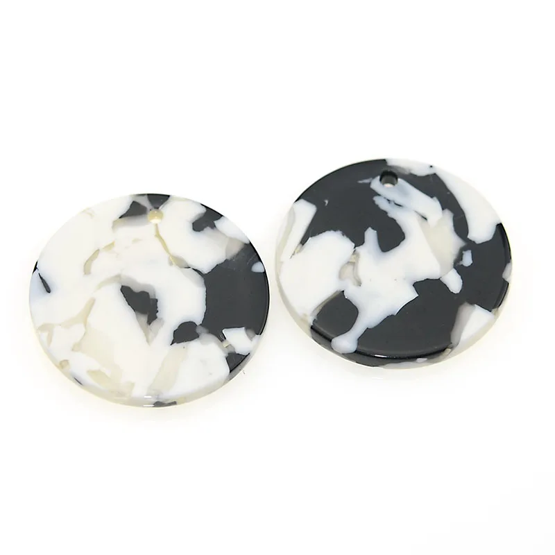 

20x 24MM One Side Hole DIY Earrings Pendulum Ornaments Acetic Acid Fresh Powder Pendant For Diy Jewelry Making Accessories