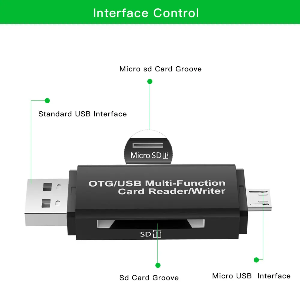 USB 2 0 + OTG Micro SD/SDXC TF кардридер адаптер Многофункциональный U диск для ПК телефонов
