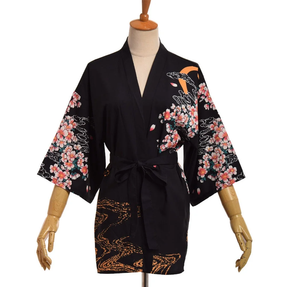 Женское винтажное кимоно Yukata японский банный халат хаории Сакура красный карп