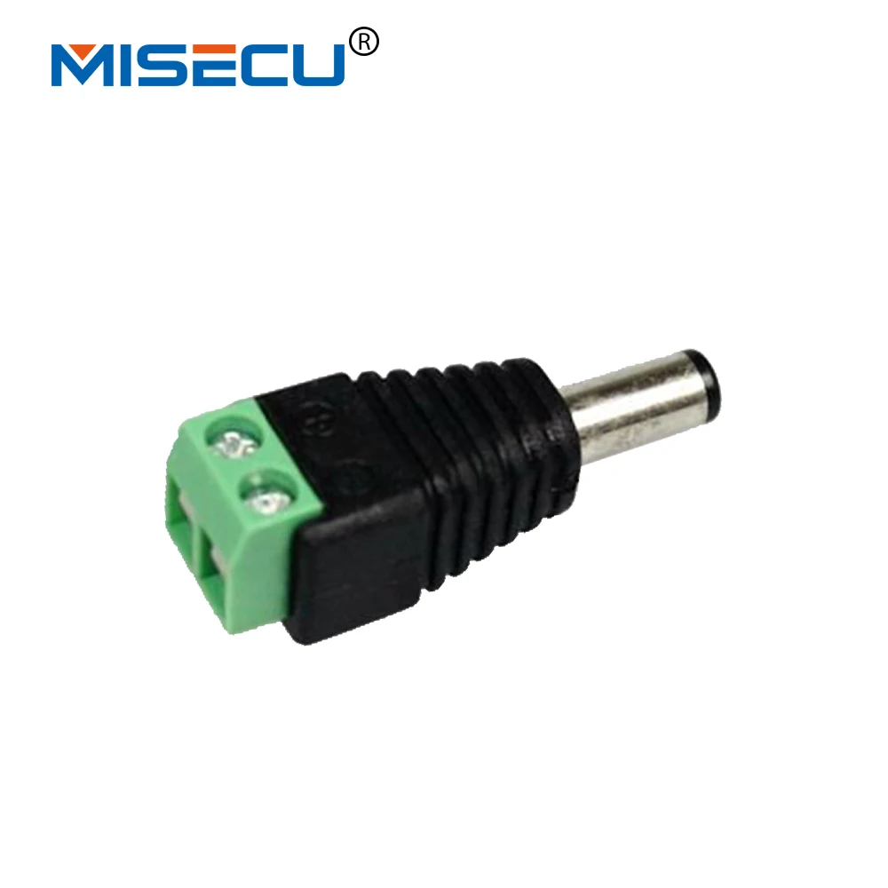 

MISECU 5.5/2.1mm Male DC Power Jack Connector DC Plug BNC connector for CCTV Camera system 100pcs