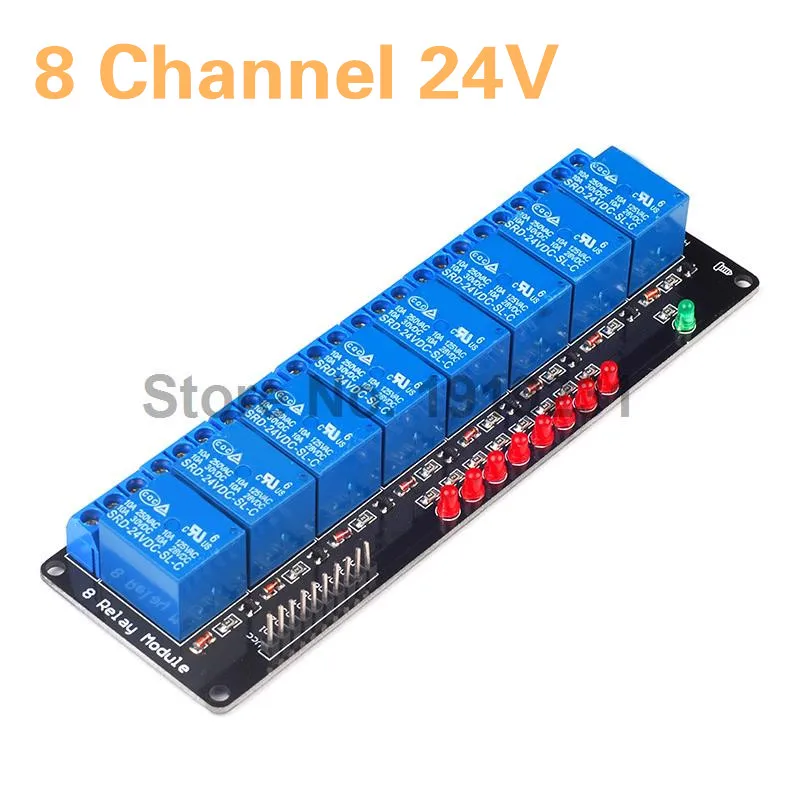 5PCS 8 Channel 24V Relay Module Low Level for Arduino SCM Household Appliance Control
