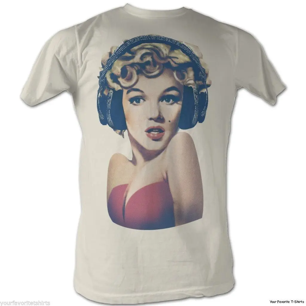 

Marilyn Monroe Headphones Adult T Shirt