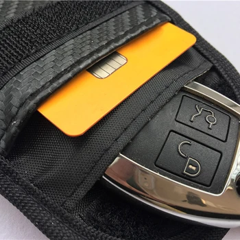 

Carbon Fiber RFID Car Key Cover Black WIFI LTE NFC Shielding Blocking Signal Anti theft