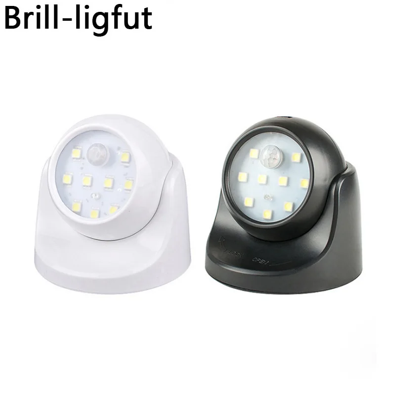  PIR Motion Sensor 9 Led Night Light 360 Degree Rotation Wireless Detector Night Light Wall Lamp Aut - 32870619114