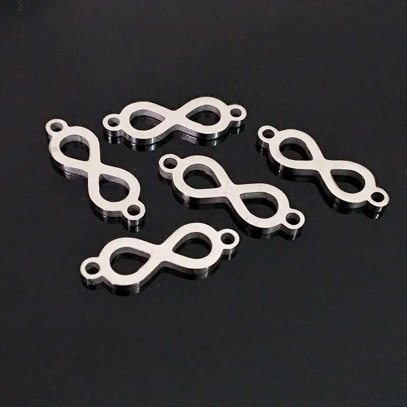 

5pcs Stainless Steel Infinity Charm For DIY Bracelet Necklace Jewelry Making