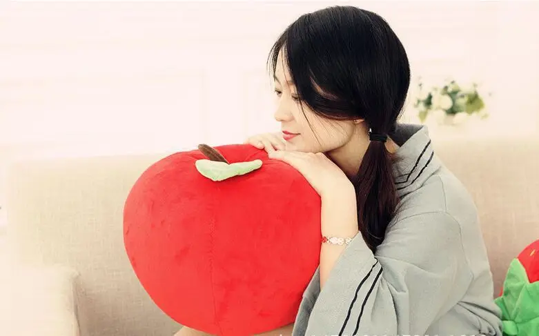 Новая креативная плюшевая красная игрушка в форме яблока simaiton подушка в виде яблока подарок около 40 см 0242