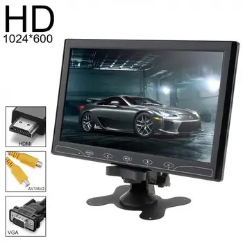 

10.1 Inch 1024*600 TFT LCD Color Car Rear View Monitor 2 Video Input DVD VCD Headrest Auto Monitor Support Audio Video HDMI VGA